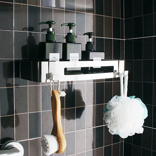 Estante de baño de acero inoxidable fácil de organizar