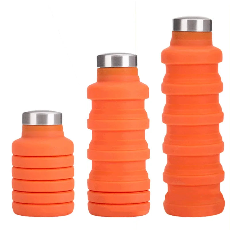 Botella de agua plegable de 500 ml.