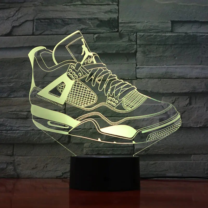Lámpara de noche de zapatillas LED 3D