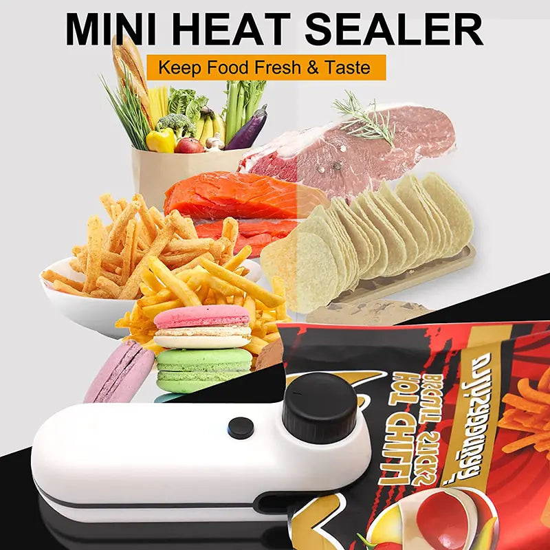 Mini cortador sellador de bolsas USB