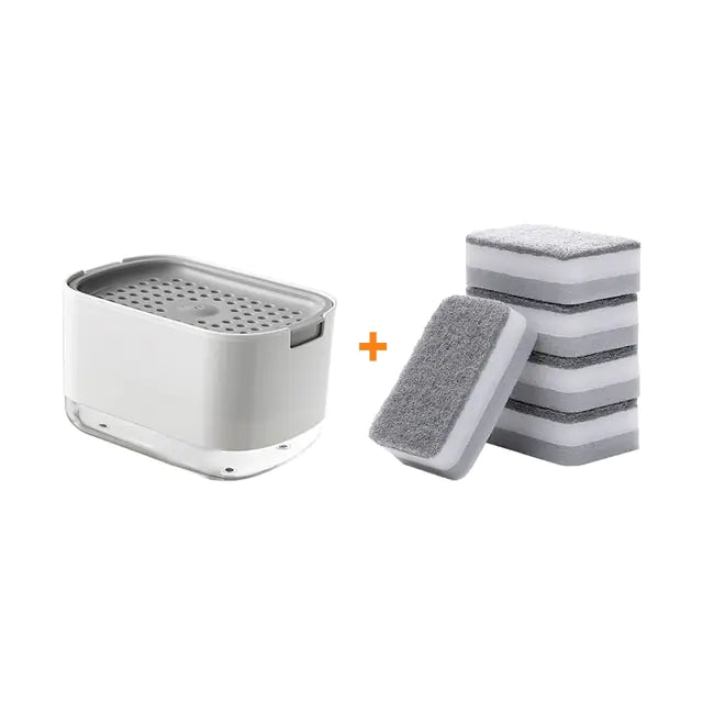 Dispensador de jabón para platos 2 en 1