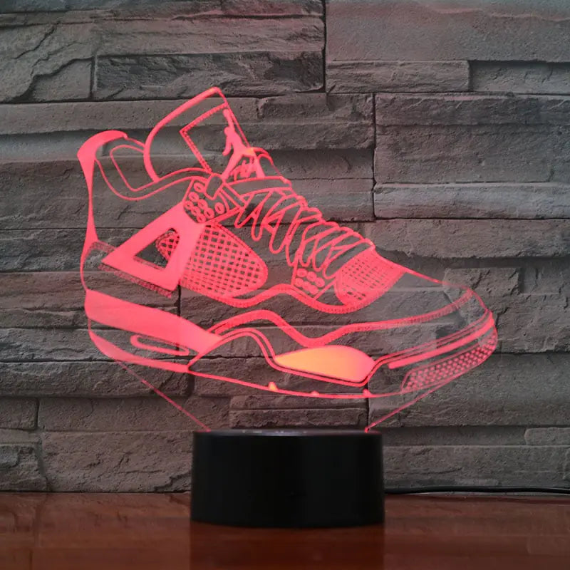 Lámpara de noche de zapatillas LED 3D
