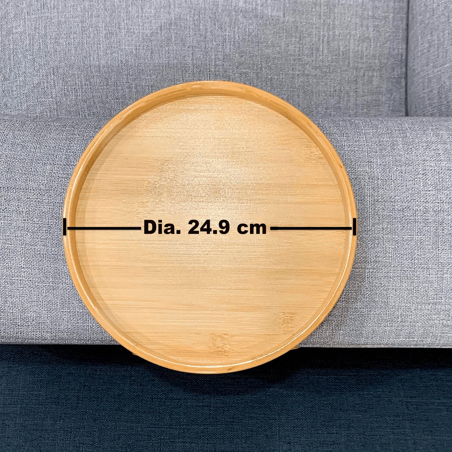 Bandeja de sofá de madera con asas plegables