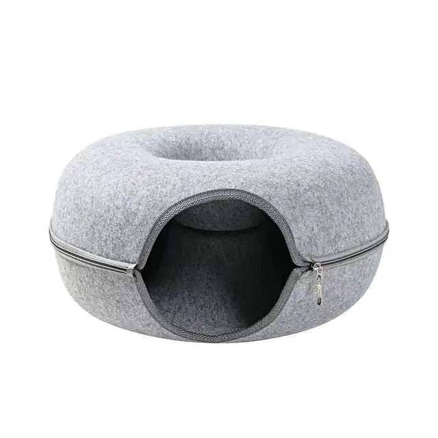 Juguete de juego interactivo Donut Cat Bed/ Tunnel