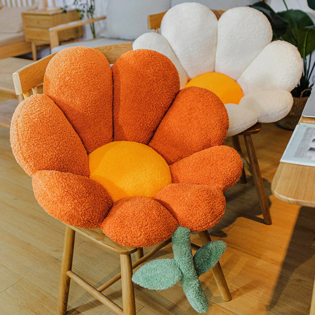 Cojín de asiento en flor