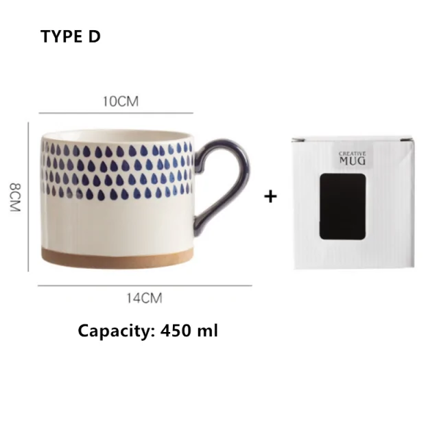 Tazas de cerámica pintadas a mano de estilo japonés