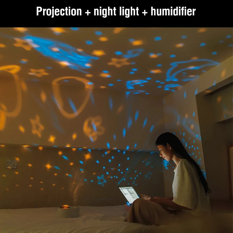 Humidificador de luz nocturna recargable de 1000 ml