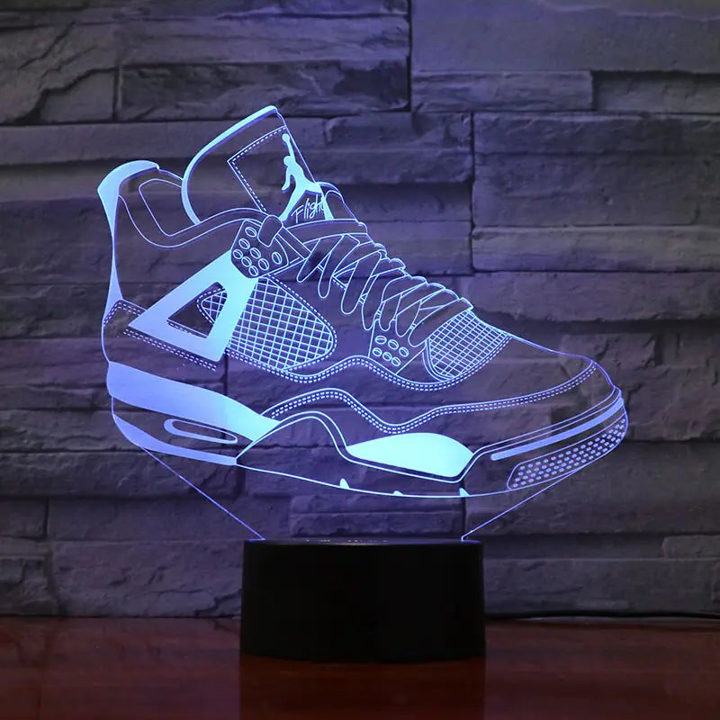 Lámpara de noche de zapatillas LED 3D