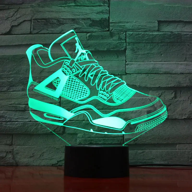 Lámpara de noche de zapatillas LED 3D