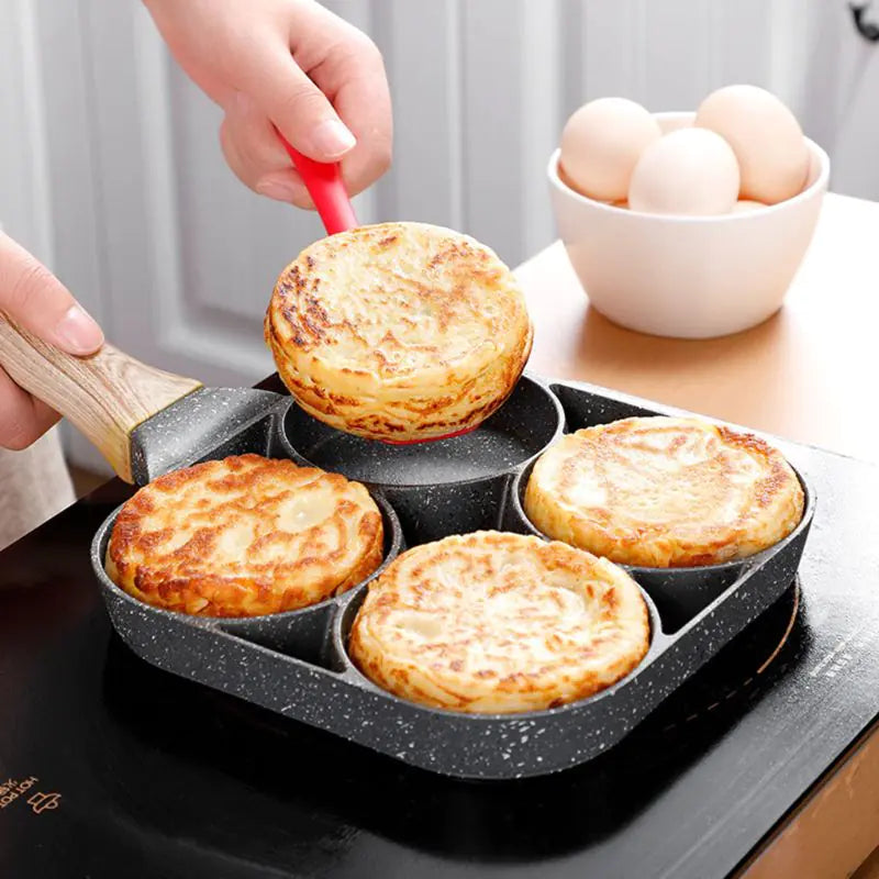 Sartén para tortillas antiadherente de 4 orificios