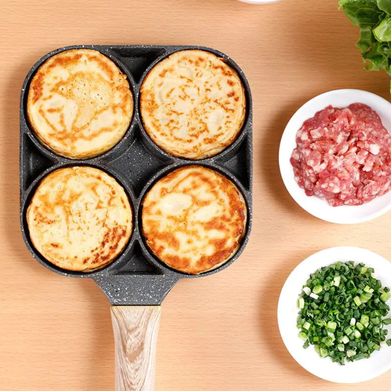 Sartén para tortillas antiadherente de 4 orificios