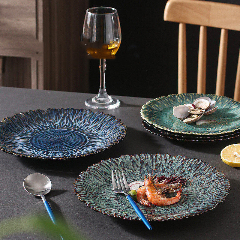 Retro Kiln-Fired Ceramic Plates