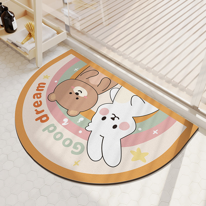 Alfombra de baño de barro de diatomeas de dibujos animados