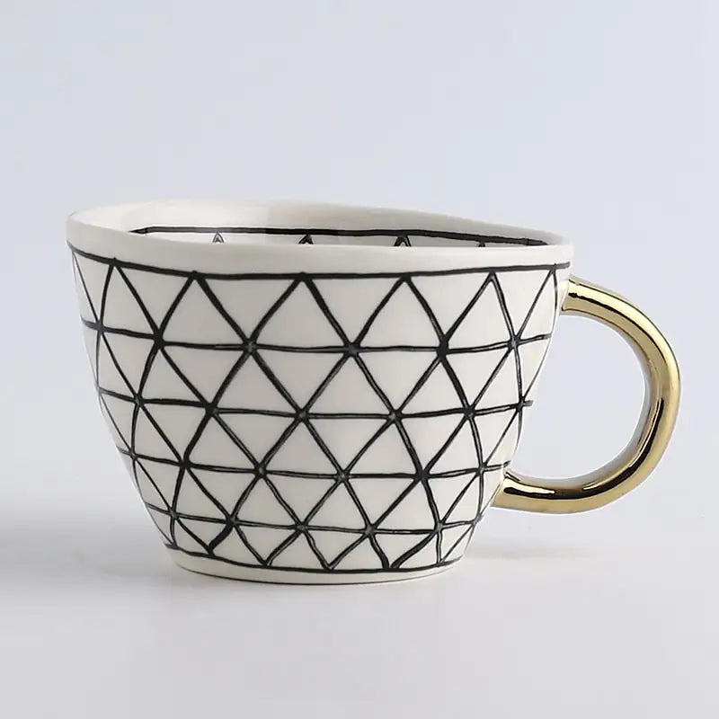 Tazas de cerámica pintadas a mano