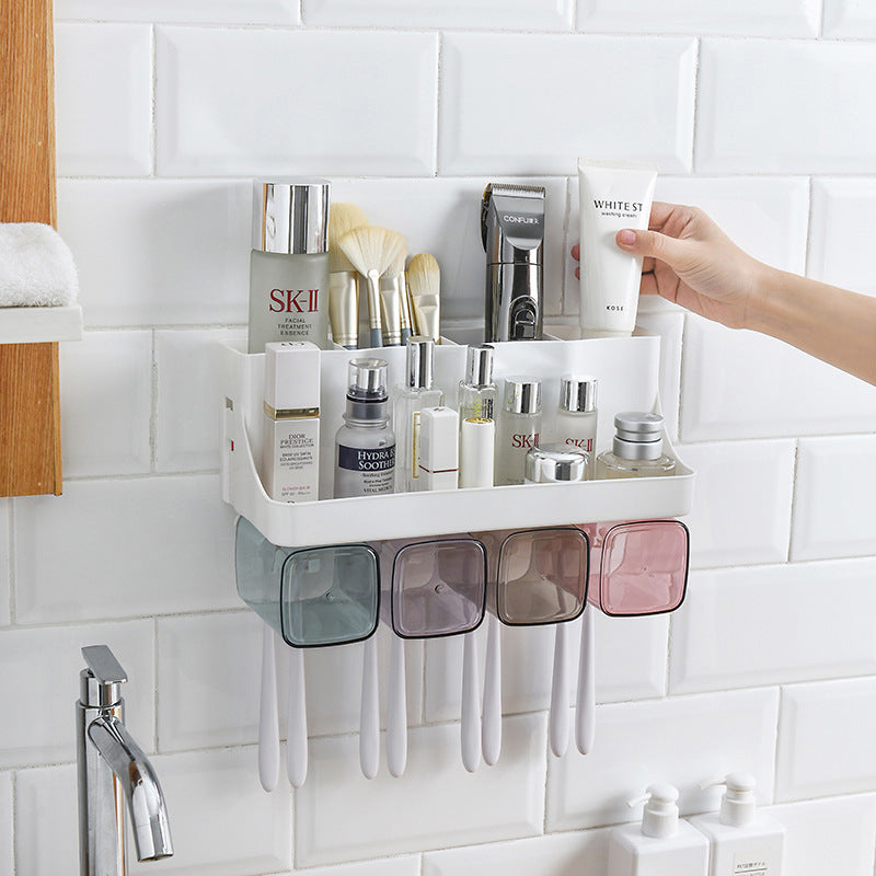 Estante organizador de baño sin agujeros