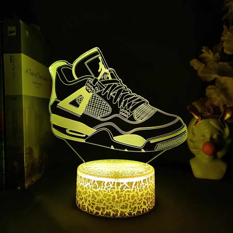 Lámpara de noche de zapatillas LED 3D
