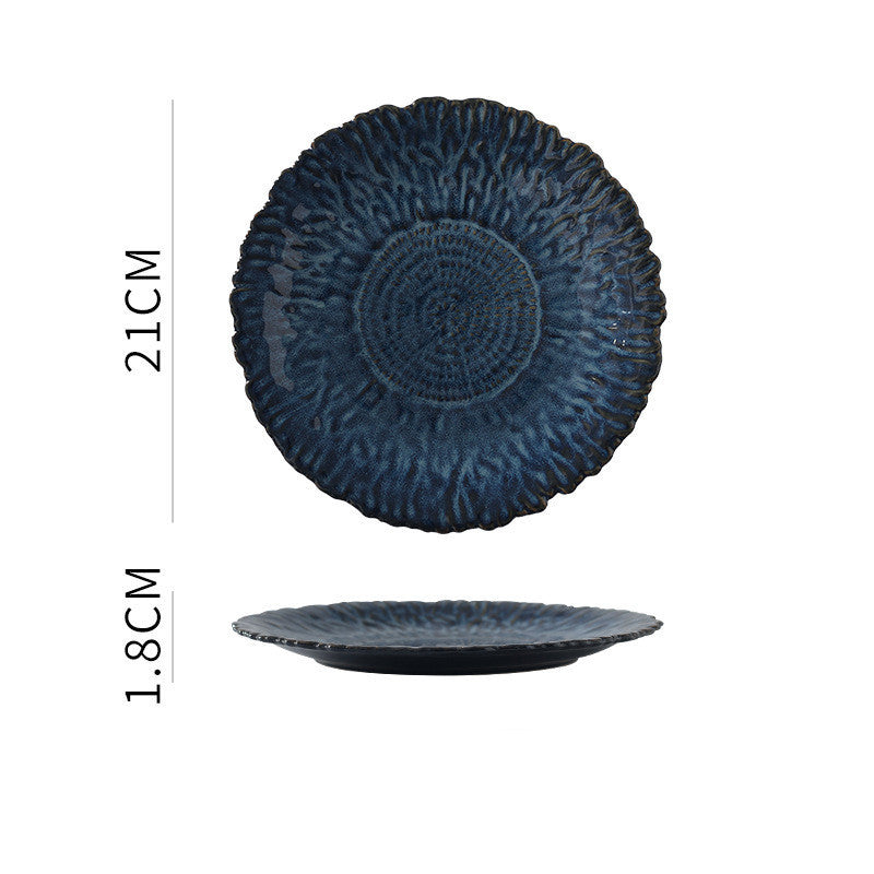 Retro Kiln-Fired Ceramic Plates