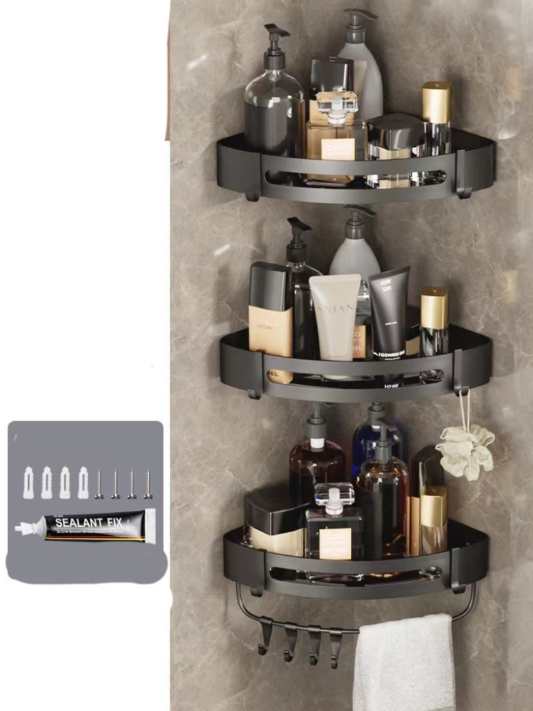 Perforated Bathroom Wall Storage Rack