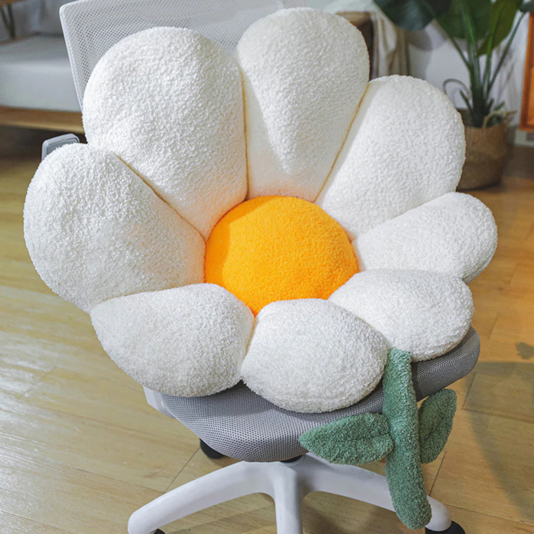 Cojín de asiento en flor