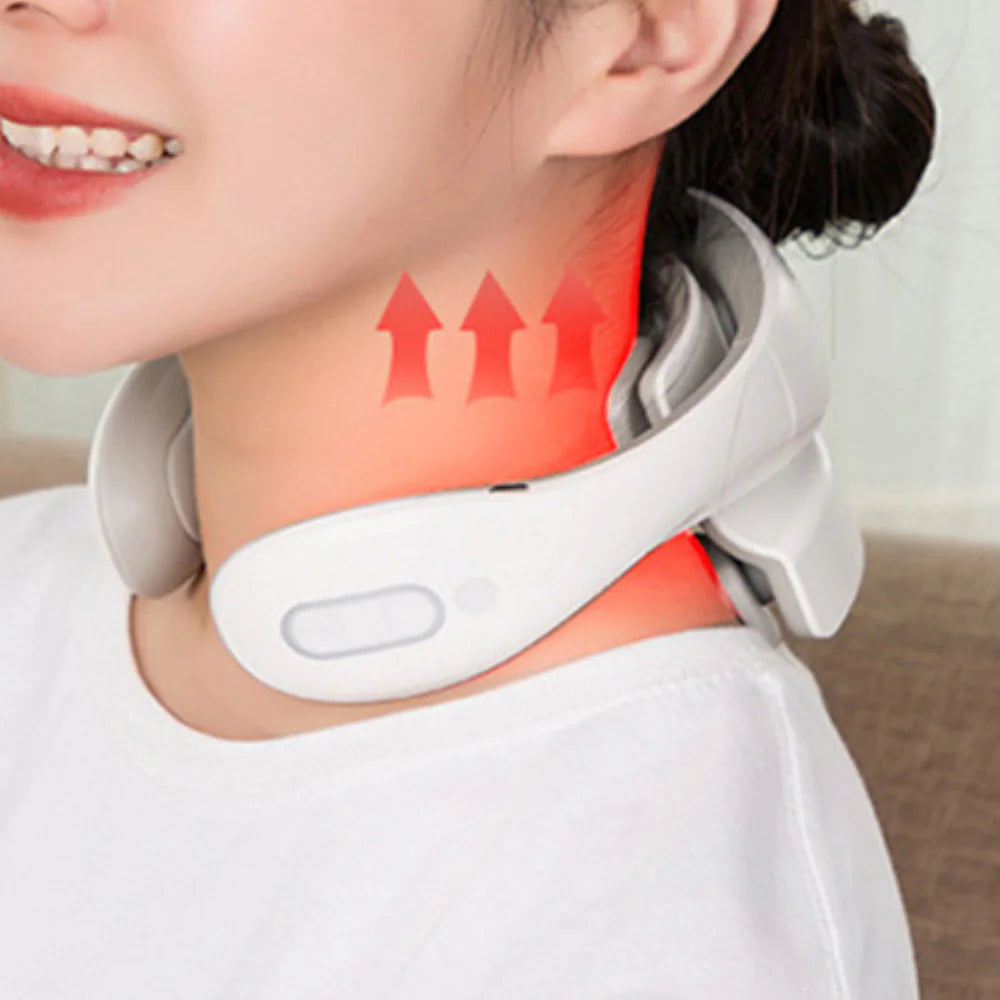 Masajeador de cuello portátil y recargable de tejido profundo para el cuello