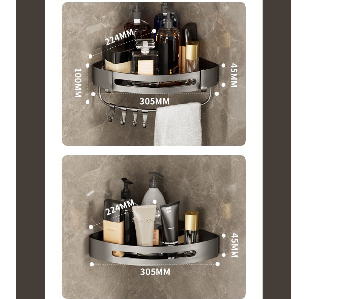 Perforated Bathroom Wall Storage Rack