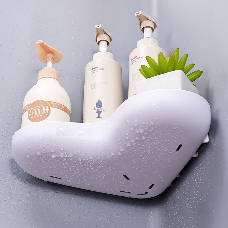 Estante de baño triangular, sin taladro