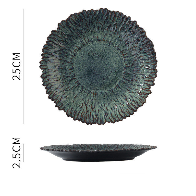 Retro Kiln-Fired Ceramic Plates