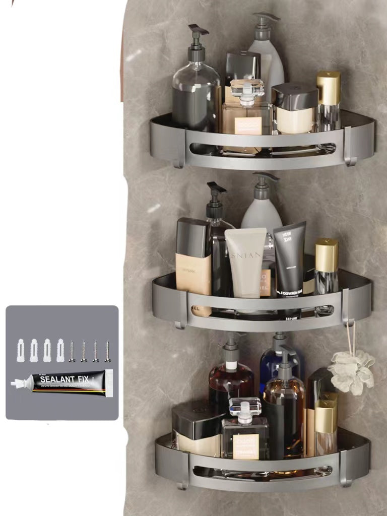Perforated Bathroom Wall Storage Rack