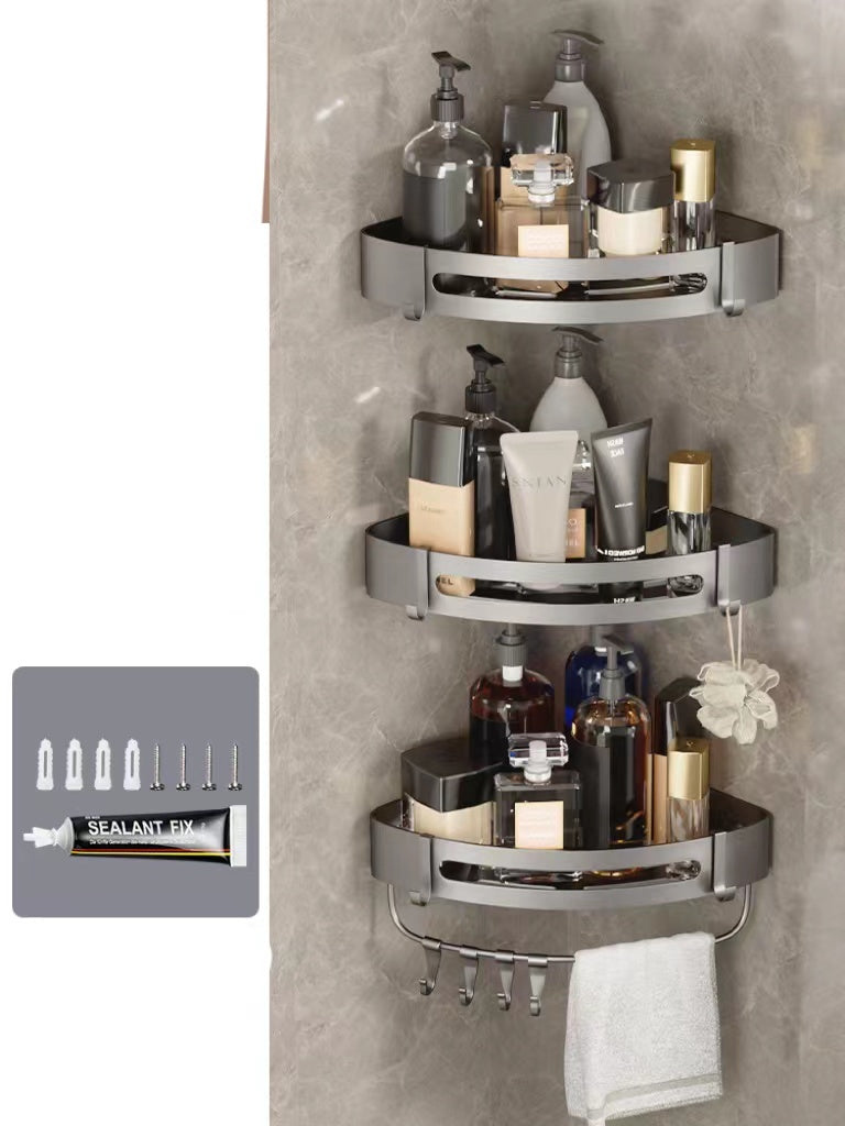 Perforated Bathroom Wall Storage Rack