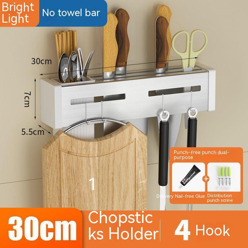 Stainless Steel Knife Holder with Storage