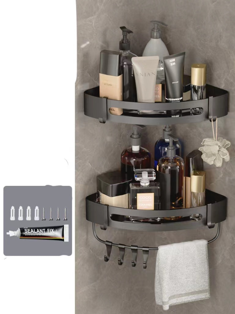 Perforated Bathroom Wall Storage Rack