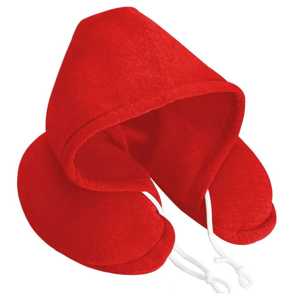 Almohada de cuello de viaje con capucha