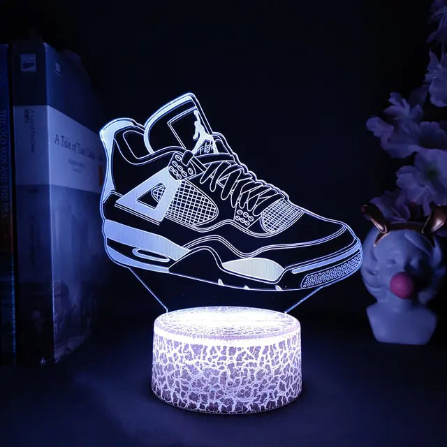 Lámpara de noche de zapatillas LED 3D