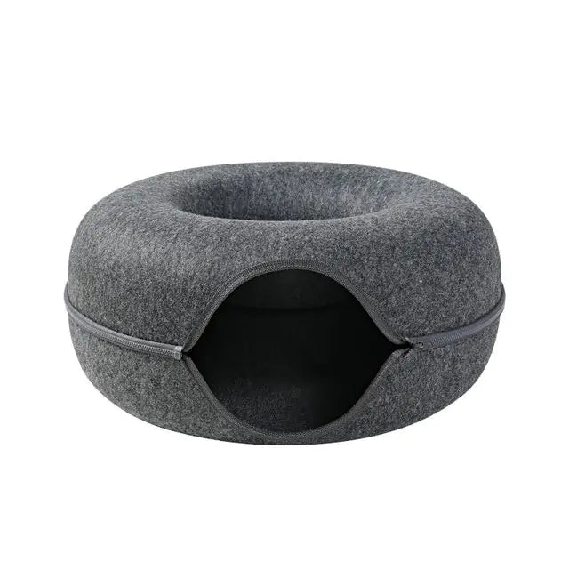 Juguete de juego interactivo Donut Cat Bed/ Tunnel
