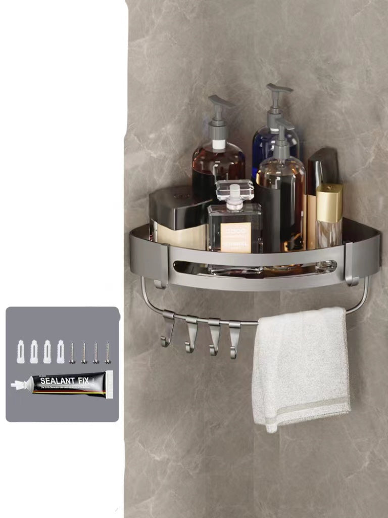 Perforated Bathroom Wall Storage Rack