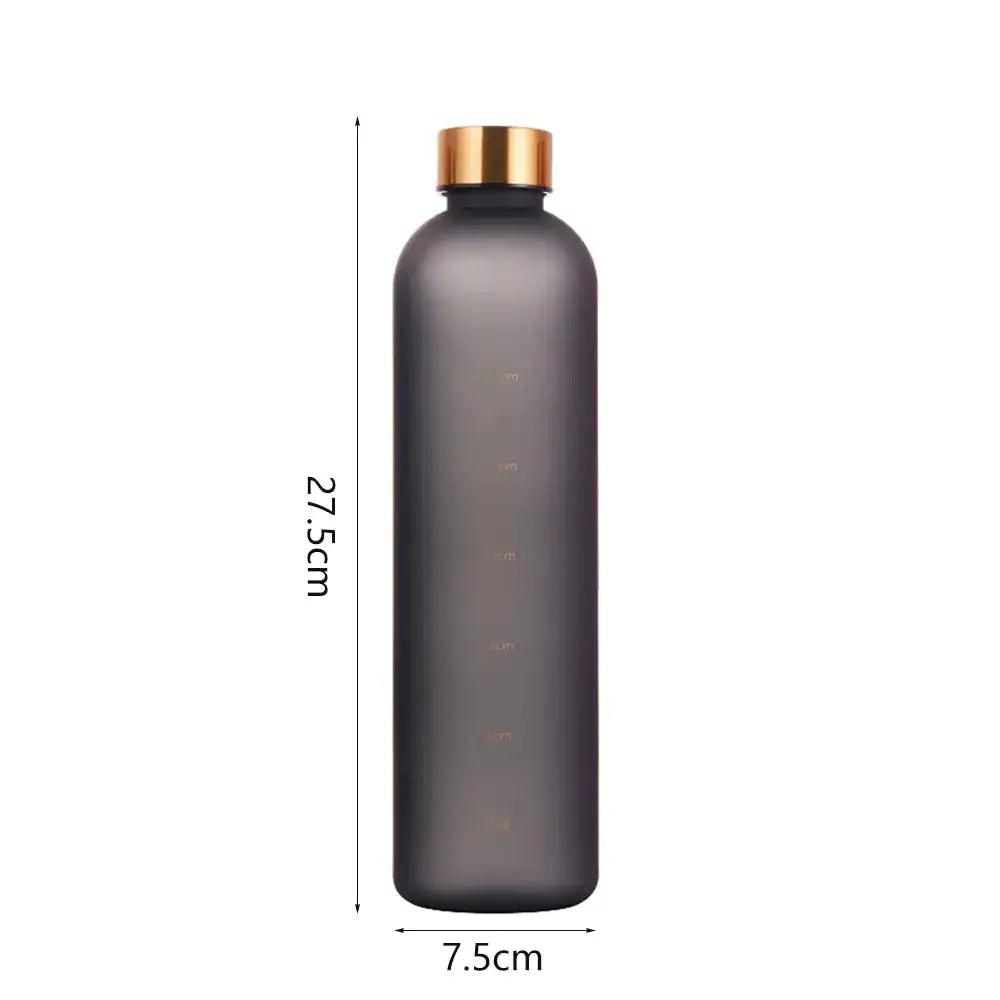 Botella de agua con marcador de tiempo