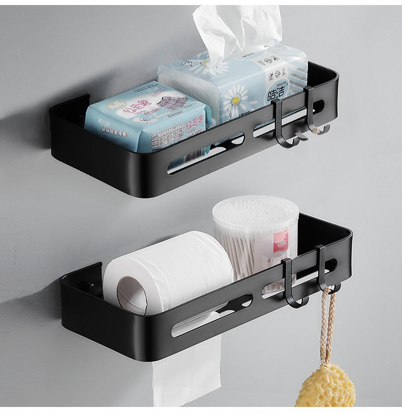 Punch-Free Corner Shelf with Hook
