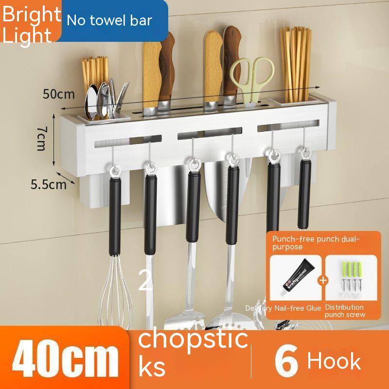 Stainless Steel Knife Holder with Storage