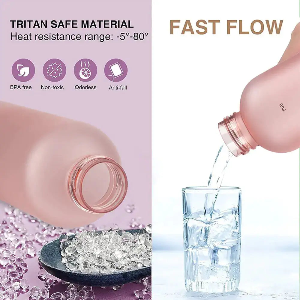 Botella de agua con marcador de tiempo