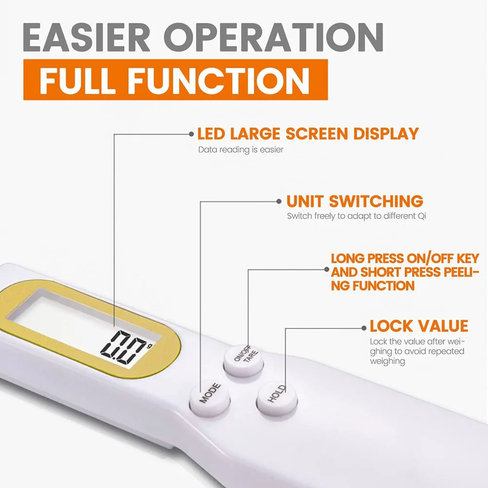 LCD Digital Kitchen Scale Spoon