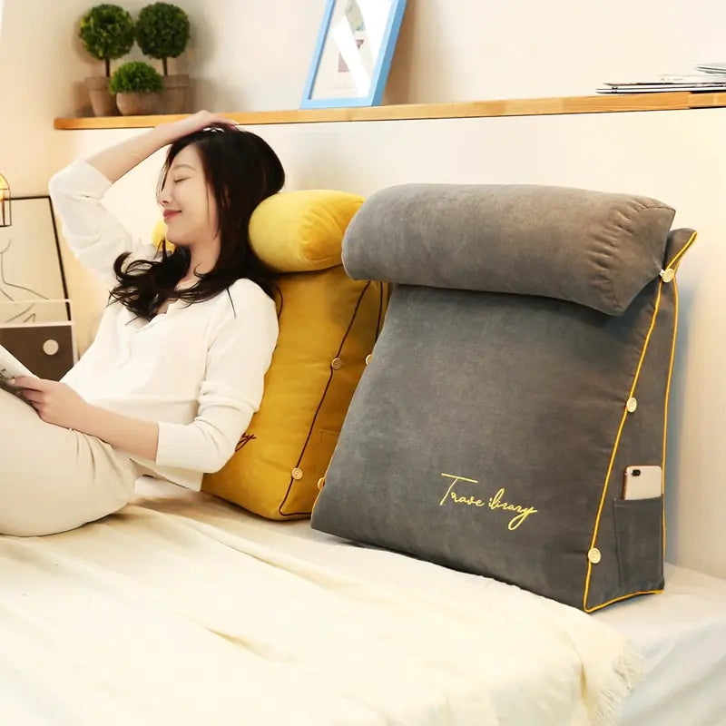 Almohada de lectura triangular