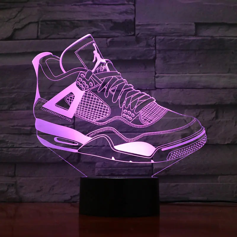 Lámpara de noche de zapatillas LED 3D