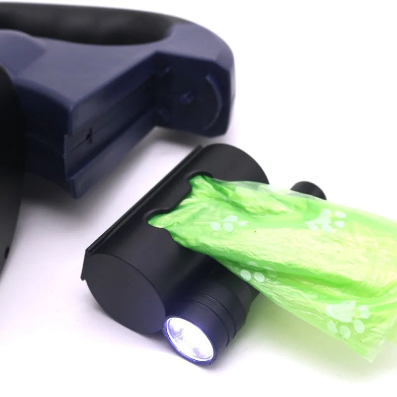 Correa de cuerda para perros doble con luz