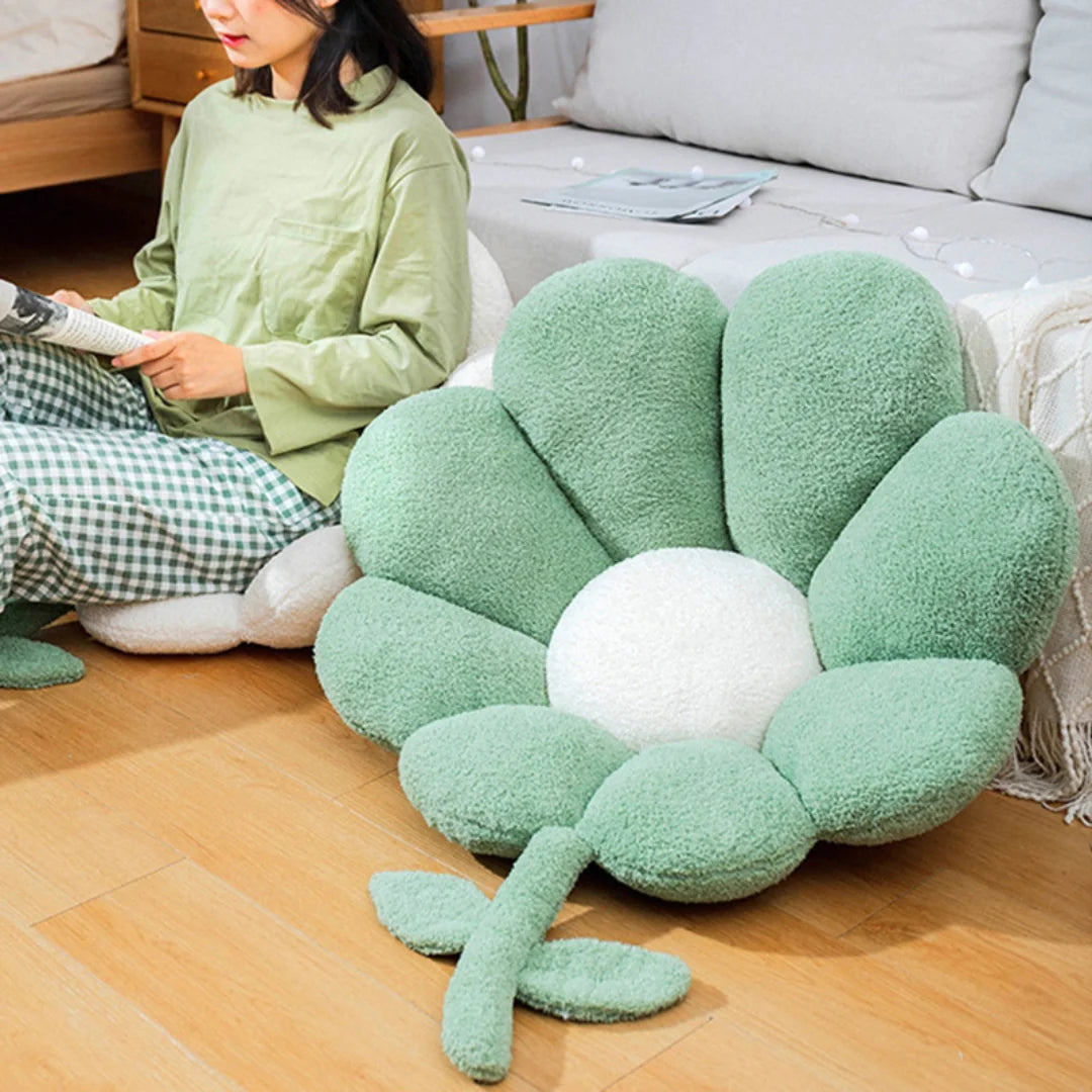 Cojín de asiento en flor