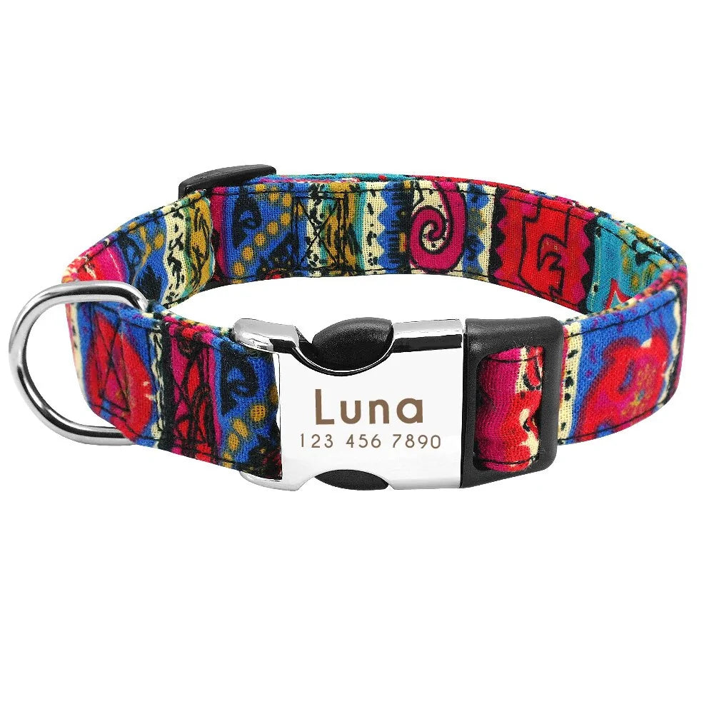 Collar de etiqueta de perro ajustable