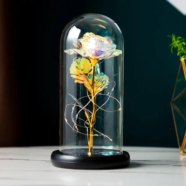 Decoración de flores artificiales en cúpula