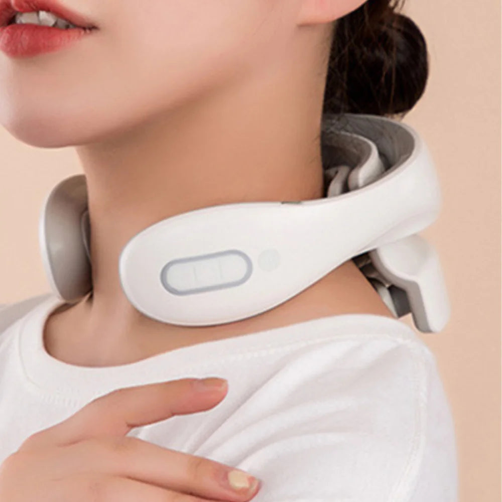 Masajeador de cuello portátil y recargable de tejido profundo para el cuello