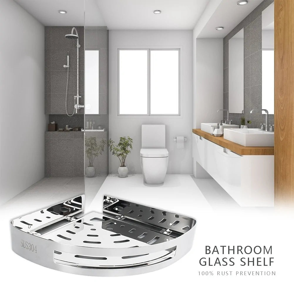 Estante de baño de acero inoxidable fácil de organizar