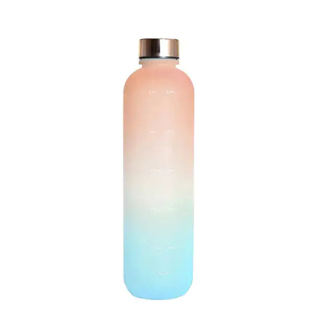 Botella de agua con marcador de tiempo