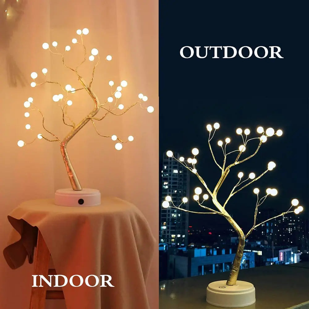 Lámpara táctil de luz nocturna de árbol